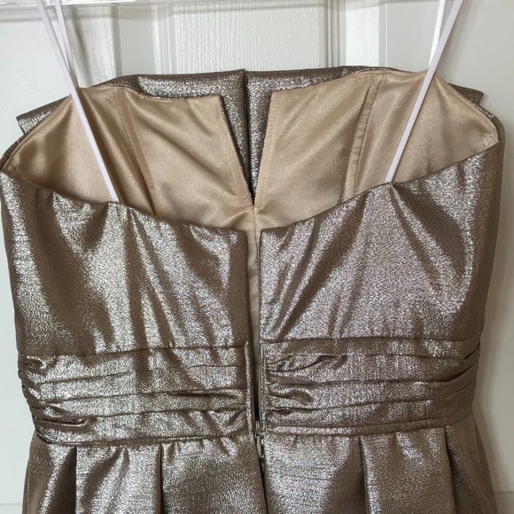 NWT ABS ALLEN SCHWARTZ Metallic Strapless Dress - Picture 3 of 8